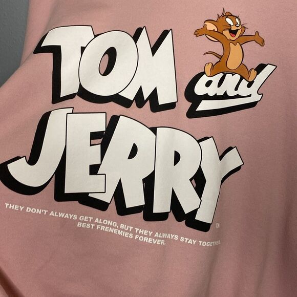 Tom and Jerry Pale Pink Crew Neck Sweatshirt Size 3X - Picture 3 of 8